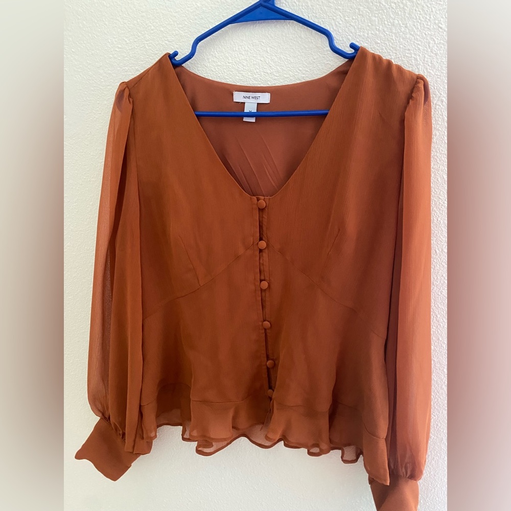 Never Worn! Long Sleeve Button Blouse
